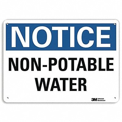 Notice Sign 7 in x 10 in Plastic