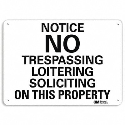 Notice Sign 7 in x 10 in Plastic