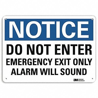 Notice Sign 7 in x 10 in Plastic