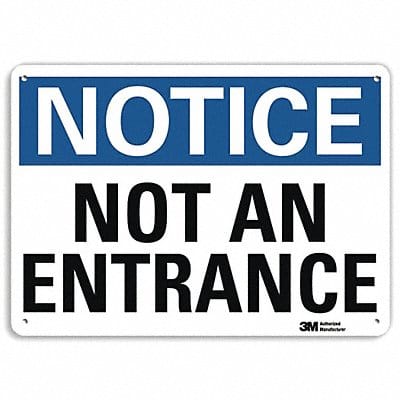 Notice Sign 7 in x 10 in Plastic