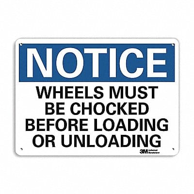 Notice Sign 7 in x 10 in Plastic