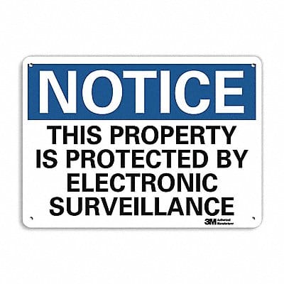 Notice Sign 7 in x 10 in Plastic