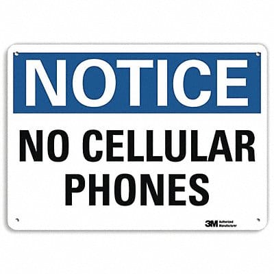 Notice Sign 7 in x 10 in Plastic