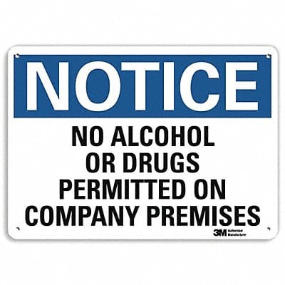 Notice Sign 7 in x 10 in Plastic