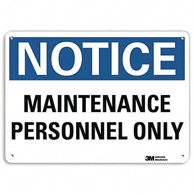 Notice Sign 7 inx10 in Plastic