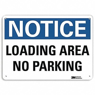 Notice Sign 7 in x 10 in Plastic