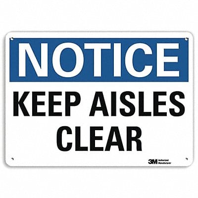 Notice Sign 7 in x 10 in Plastic