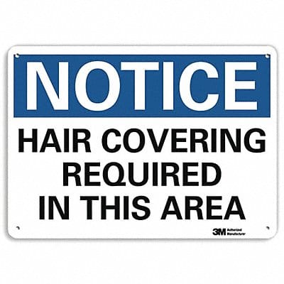 Notice Sign 7 in x 10 in Plastic