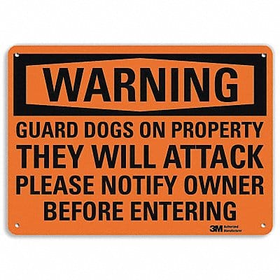 Security Sign 7 in x 10 in Plastic