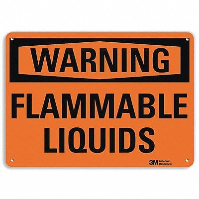 Warning Sign 7 in x 10 in Plastic