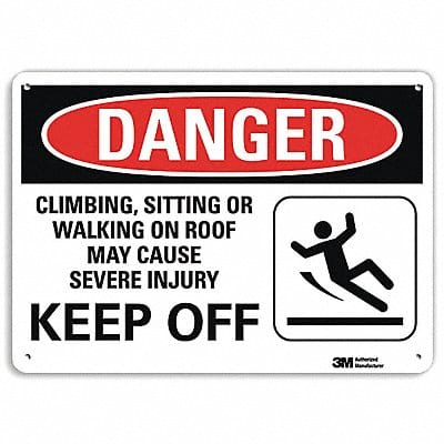 Danger Sign 10 inx14 in Plastic