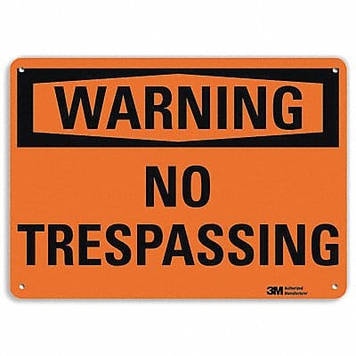 Security Sign 10 in x 14 in Plastic