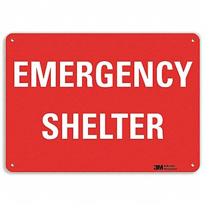 Emergency Sign 7 in x 10 in Plastic