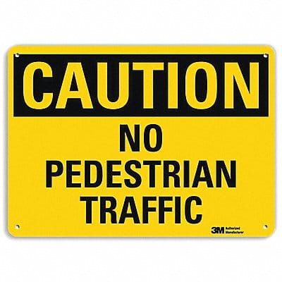 Pedestrian Traffic Sign 10inx14in Plastc