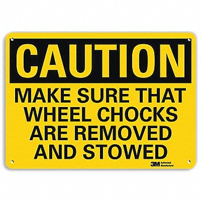 Caution Sign 10 in x 14 in Plastic