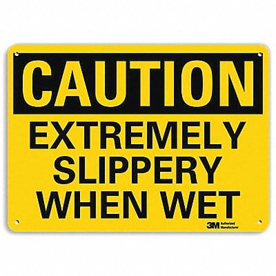 Caution Sign 10 in x 14 in Plastic