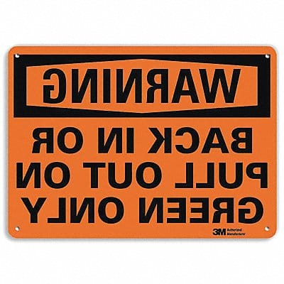 Warning Sign 7 inx10 in Plastic