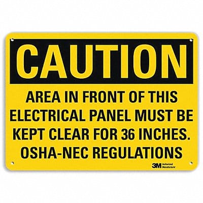 Caution Sign 10 in x 14 in Plastic