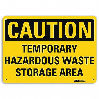 Caution Sign 10 in x 14 in Plastic