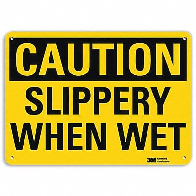 Caution Sign 10 in x 14 in Plastic