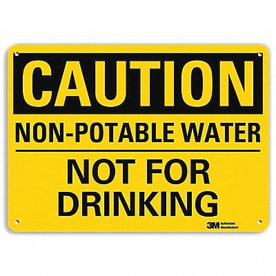 Caution Sign 10 in x 14 in Plastic