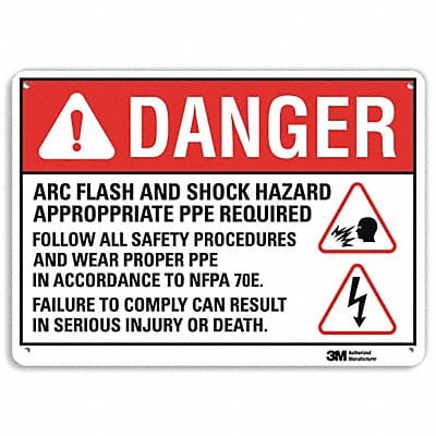 Danger Sign 10 inx14 in Plastic