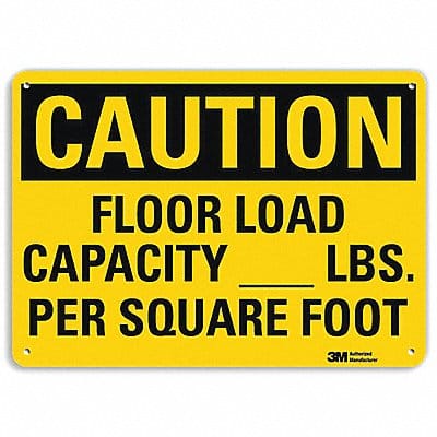 Caution Sign 10 inx14 in Plastic