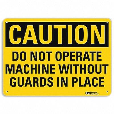 Caution Sign 10 in x 14 in Plastic