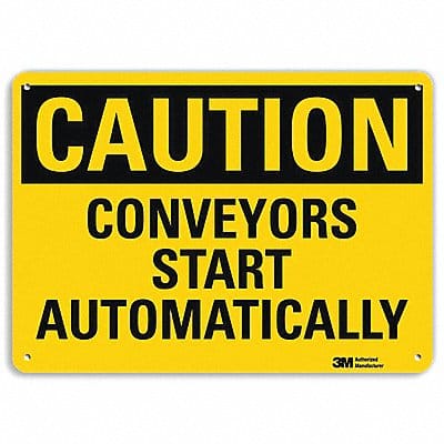 Caution Sign 10 inx14 in Plastic