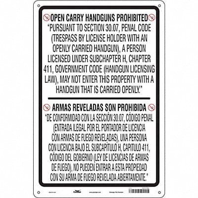 Safety Sign 36 in x 24 in Aluminum