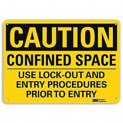 Caution Sign 10 in x 14 in Plastic