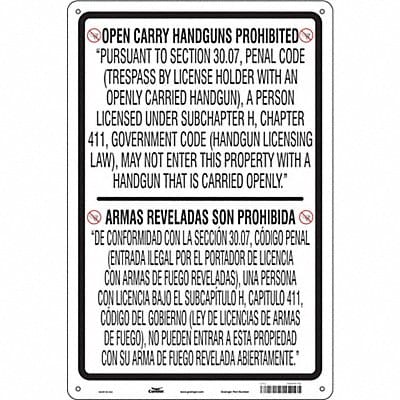 Safety Sign 36 in x 24 in Polyethylene