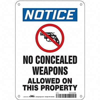 Safety Sign 10 in x 7 in Polyethylene