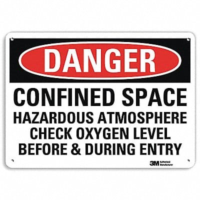 Danger Sign 10 in x 14 in Plastic