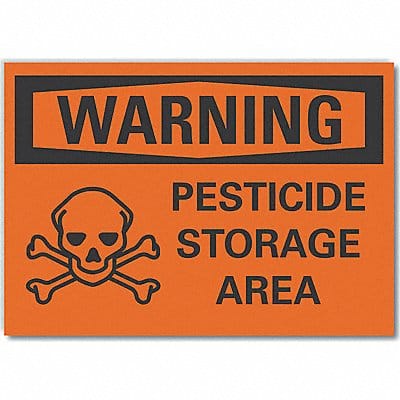 K3083 Warning Sign 7in x 10in Non-PVC Polymer