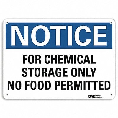 Notice Sign 10 in x 14 in Plastic