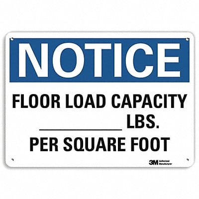 Notice Sign 10 inx14 in Plastic