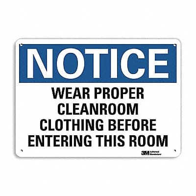 Notice Sign 10 in x 14 in Plastic