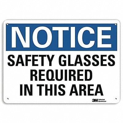 Notice Sign 10 inx14 in Plastic