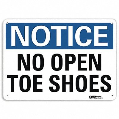 Notice Sign 10 in x 14 in Plastic