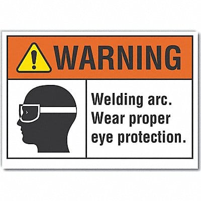 Warning Sign 7inx10in Non-PVC Polymer