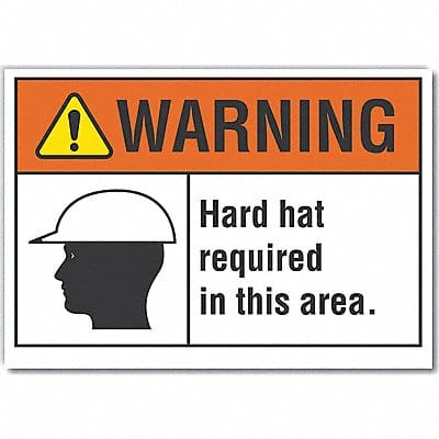 Warning Sign 7inx10in Non-PVC Polymer