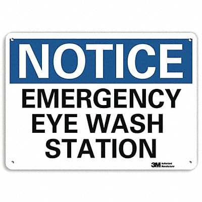 Notice Sign 10 in x 14 in Plastic