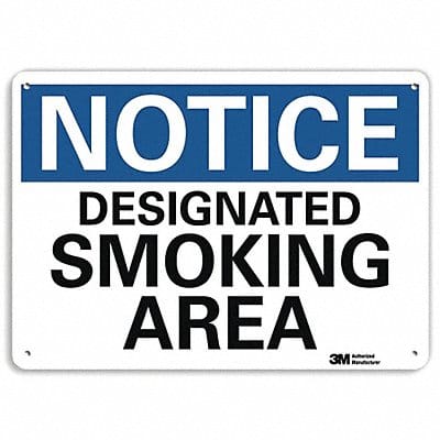 Notice Sign 10 inx14 in Plastic