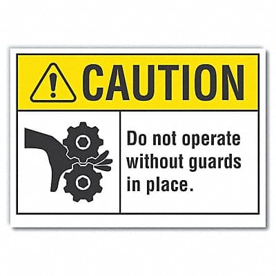 Caution Sign 7inx10in Non-PVC Polymer