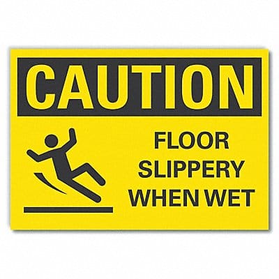 Caution Sign 7inx10in Non-PVC Polymer