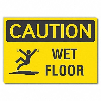 Caution Sign 7inx10in Non-PVC Polymer