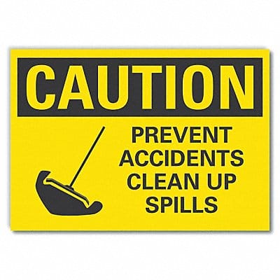 Caution Sign 7inx10in Non-PVC Polymer