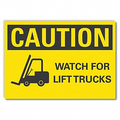 Caution Sign 7inx10in Non-PVC Polymer