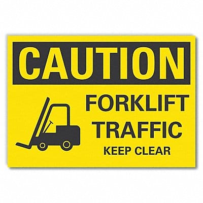 Caution Sign 7inx10in Non-PVC Polymer